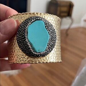 Cuff gold tone bracelet